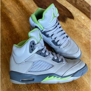 Kids Air Jordan 5 Retro Green Bean GS